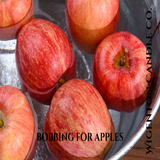 Bobbing for apples fragrance - Wigenton Candle Co.'s branding.