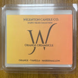 Indulge in the nostalgic burst of bright orange, followed by a heavenly creaminess of vanilla and marshmallow, perfectly complemented by a sugary touch. Let this fragrance transport you to a simpler time and fulfill your longing for a sweet and delightful treat with our 3 oz soy wax melt.